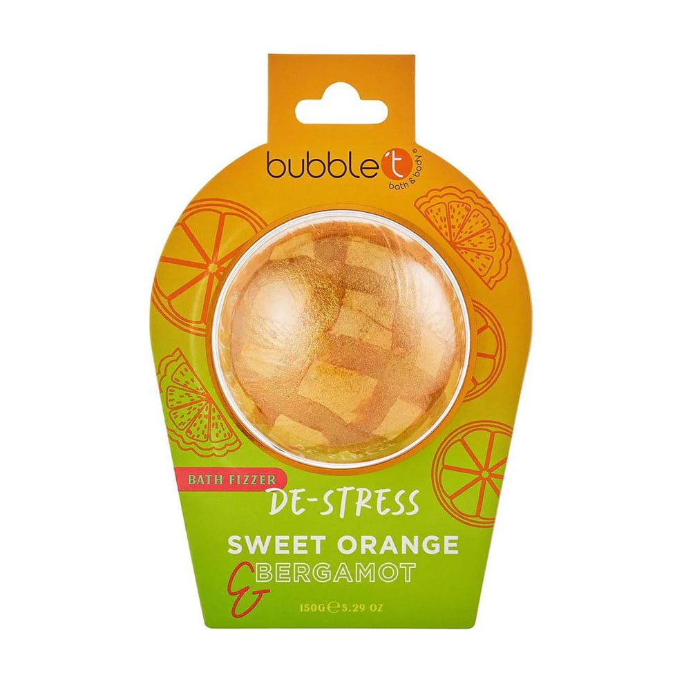 Бомбочка для ванни Bubble T Bath Bath Fizzer De-Stress Sweet Orange &amp; Bergamot, 150 г